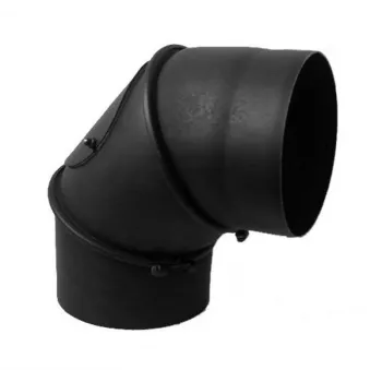 Darco reguliuojama kamino alkūnė su trišakiu 45°-90° - 150 mm juodas plienas