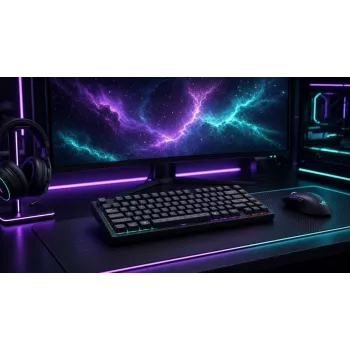 Dark Project ALU81A Terra Nova G3MS Moonstone Switch mechaninė klaviatūra, US ANSI, juoda