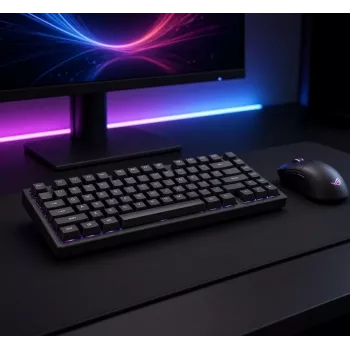 Dark Project ALU81A Terra Nova G3MS Moonstone Switch mechaninė klaviatūra, US ANSI, juoda
