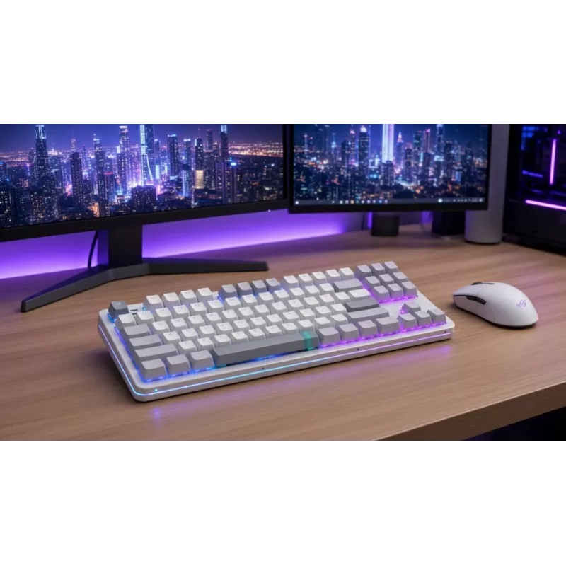 DARK PROJECT ALU87A Daylight mechaninė klaviatūra, G3MS Zircon jungikliai, rusiška klaviatūros išdėstymas, aliuminis, RGB, karštai keičiami jungikliai, TKL