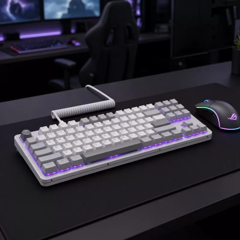 DARK PROJECT ALU87A Daylight mechaninė klaviatūra, G3MS Zircon jungikliai, rusiška klaviatūros išdėstymas, aliuminis, RGB, karštai keičiami jungikliai, TKL