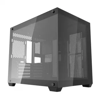 Darkflash C285MP Vidutinio bokšto kompiuterio korpusas, grūdinto stiklo šoninis skydelis, ATX, Black