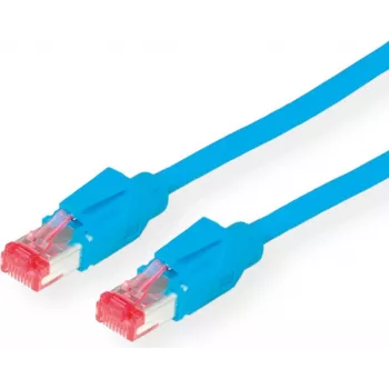 Dätwyler CAT 6 S/FTP tinklo kabelis, RJ-45 vyriškas į RJ-45 vyrišką, 5 m, be halogenų, mėlynas 21.05.0054