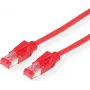 Dätwyler Cat.6 S/FTP tinklo kabelis, RJ45 į RJ45, 10 m, be halogenų, raudonas