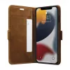 DBRAMANTE 1928 Copenhagen Slim Flip Case, skirta Apple iPhone 13 Pro Max, iš pilno grūdo odos, šviesiai ruda, magnetinis užsegimas, 3 kortelių lizdai, stovo funkcija, belaidžio įkrovimo palaikymas