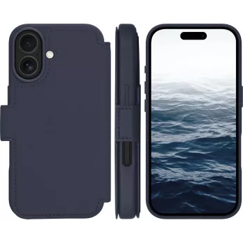 dbramante1928 Lynge Flip Case mobiliesiems telefonams - suderinamumas su MagSafe - Deep Water - skirta Apple iPhone 17