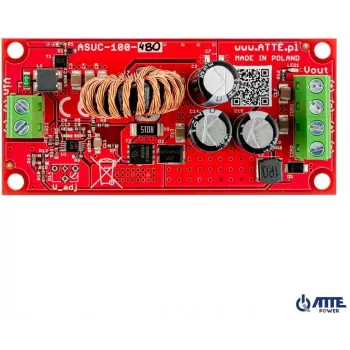 DC/DC keitiklis ATTE ASUC-100-480-OF 100W 48V įėjimas 12V išėjimas DIN bėgelis