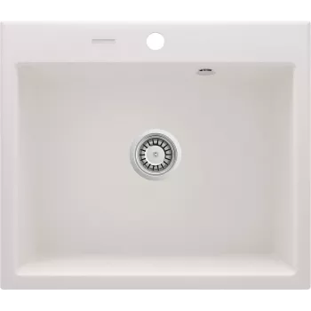 DEANTE 1-dubens granito kompozito virtuvės kriauklė juoda 580x490mm