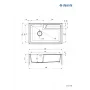 DEANTE 1-Bowl Granite Composite Kitchen Sink Black 780x500mm