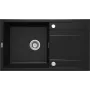 DEANTE 1-Bowl Granite Composite Kitchen Sink with Drainer - Black