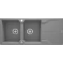 DEANTE 2-Bowl Granite Composite Kitchen Sink with Drainer - Graphite