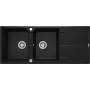 DEANTE 2-Bowl Granite Sink with Drainer - Onyx Black