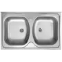 DEANTE 2-Bowl Steel Sink - Overlay