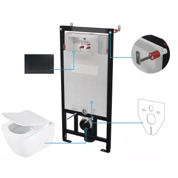 DEANTE 6-in-1 paslėptas tualeto komplektas