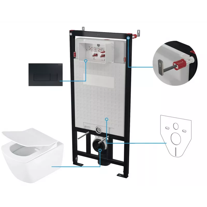 DEANTE 6-in-1 paslėptas tualeto komplektas