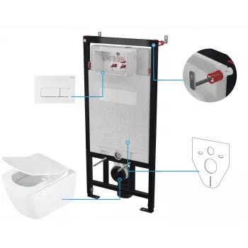 DEANTE 6-in-1 paslėptas tualeto rinkinys