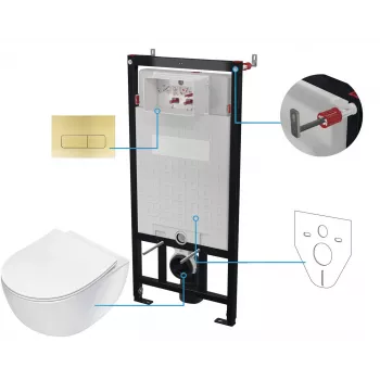 DEANTE 6-in-1 paslėptas tualeto komplektas
