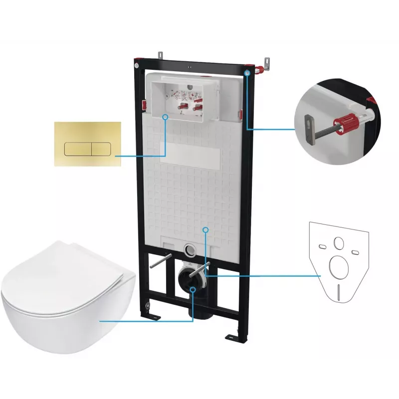 DEANTE 6-in-1 paslėptas tualeto komplektas