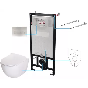 DEANTE 6-in-1 paslėptas tualeto komplektas