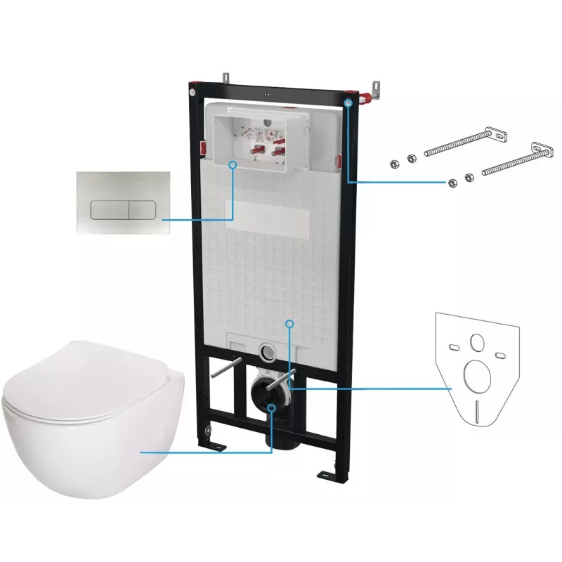 DEANTE 6-in-1 paslėptas tualeto komplektas