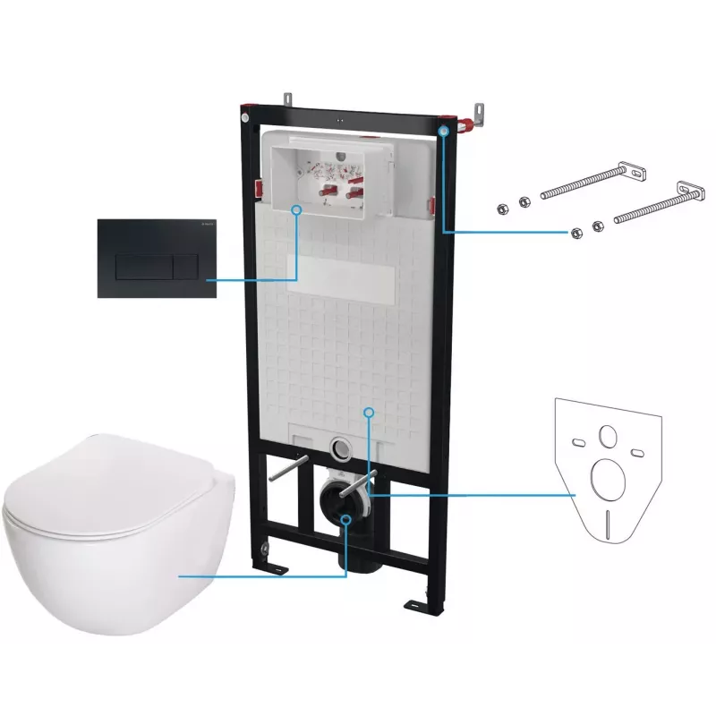 DEANTE 6-in-1 paslėptas tualeto komplektas