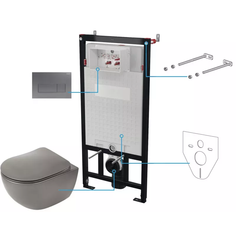 DEANTE 6-in-1 paslėptas tualeto komplektas