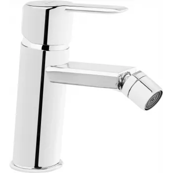 DEANTE Bidetowa Battery Chrome Single Lever Deck-Mounted Faucet with Pop-up Waste