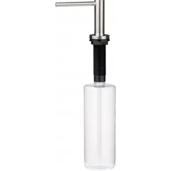 DEANTE indų ploviklio dozatorius su kempinės laikikliu, 380 ml, juodas