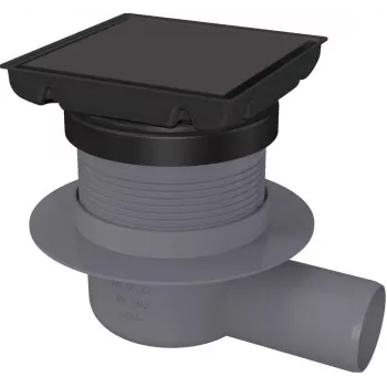 DEANTE Point Drain - Reversible - Nerūdijančio plieno grindų kanalizacija su sausu sifonu, 150x150 mm