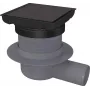 DEANTE Point Drain - Reversible - Nerūdijančio plieno grindų kanalizacija su sausu sifonu, 150x150 mm