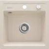 DEANTE ZQZ 5103 1-Bowl Granite Sink Black with Integrated Drainer