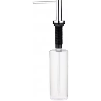 DEANTE ZZZ 00DD indų ploviklio dozatorius su kempinės laikikliu, 350 ml, juodas