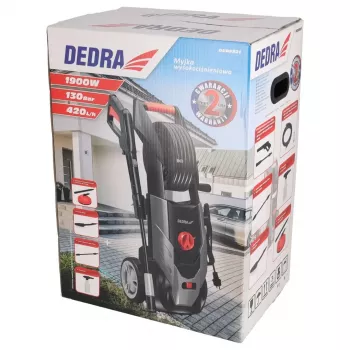 DEDRA DED8821 2100W aukšto slėgio plovimo įrenginys 150 bar su turbo antgaliu, 450 L/h, automatinis sustabdymas, ploviklio bakas