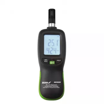 DEDRA MC0956 garso lygio matuoklis – 30-130 dBA skaitmeninis decibelų matuoklis su A/C svoriu, foniniu LCD apšvietimu, duomenų laikymu, Max/Min, IEC 651 Type 2