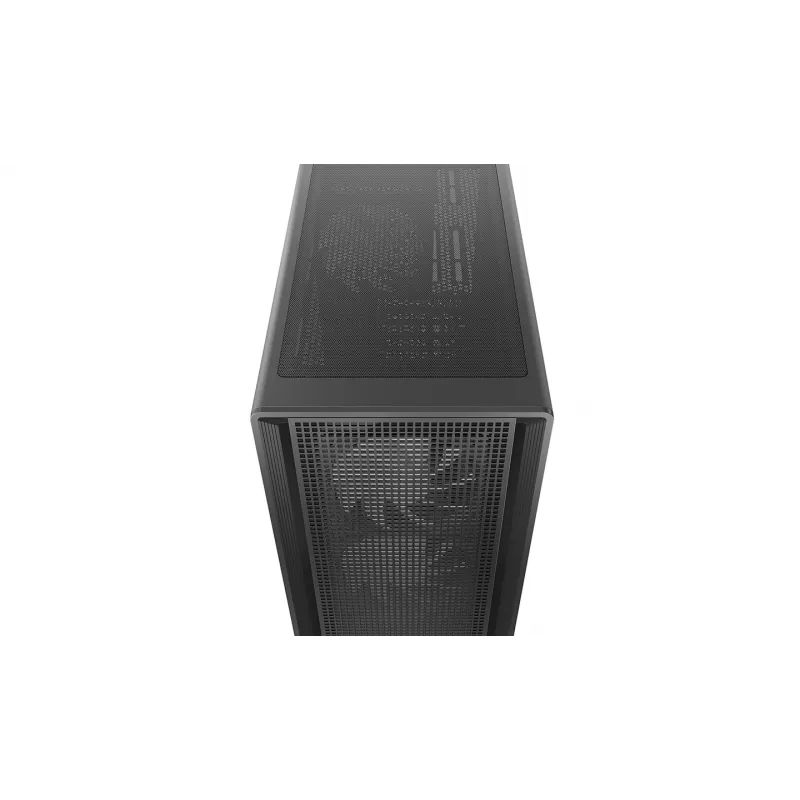 Deepcool CC550 4F Mid Tower korpusas, 4x 120mm LED ventiliatoriai, grūdintas stiklas, juoda