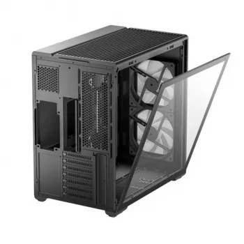 Deepcool CG590 MESH 2F Vidutinio bokšto korpusas - Black, grūdintas stiklas, 2x120mm ventiliatoriai