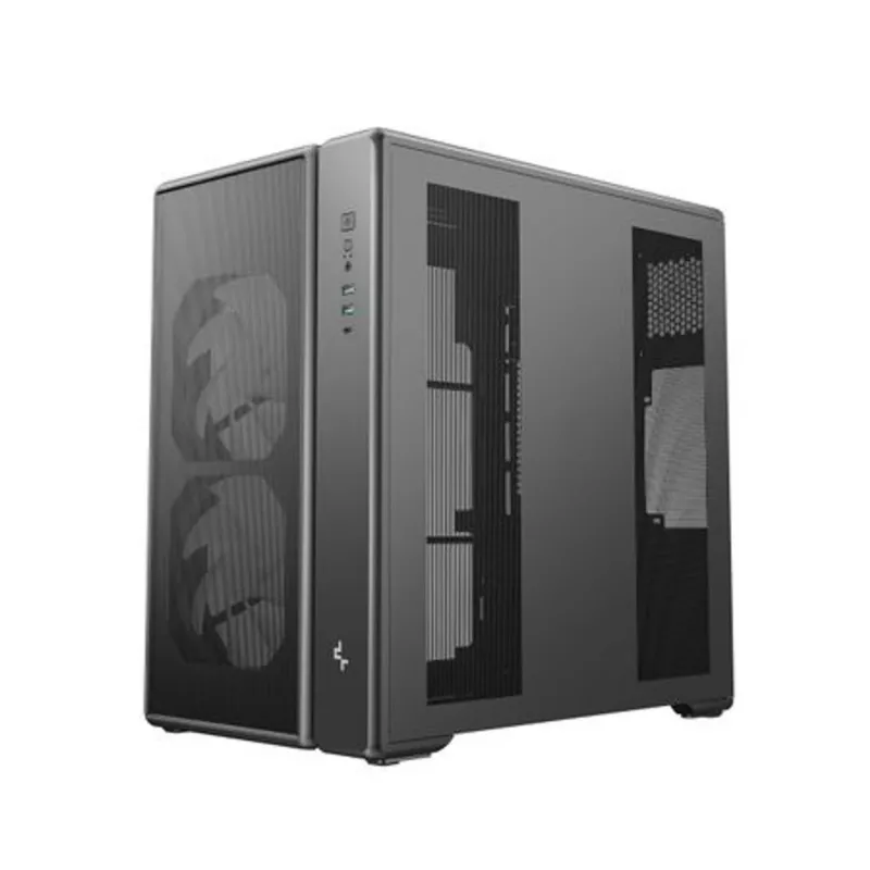 Deepcool CG590 MESH 2F Vidutinio bokšto korpusas - Black, grūdintas stiklas, 2x120mm ventiliatoriai