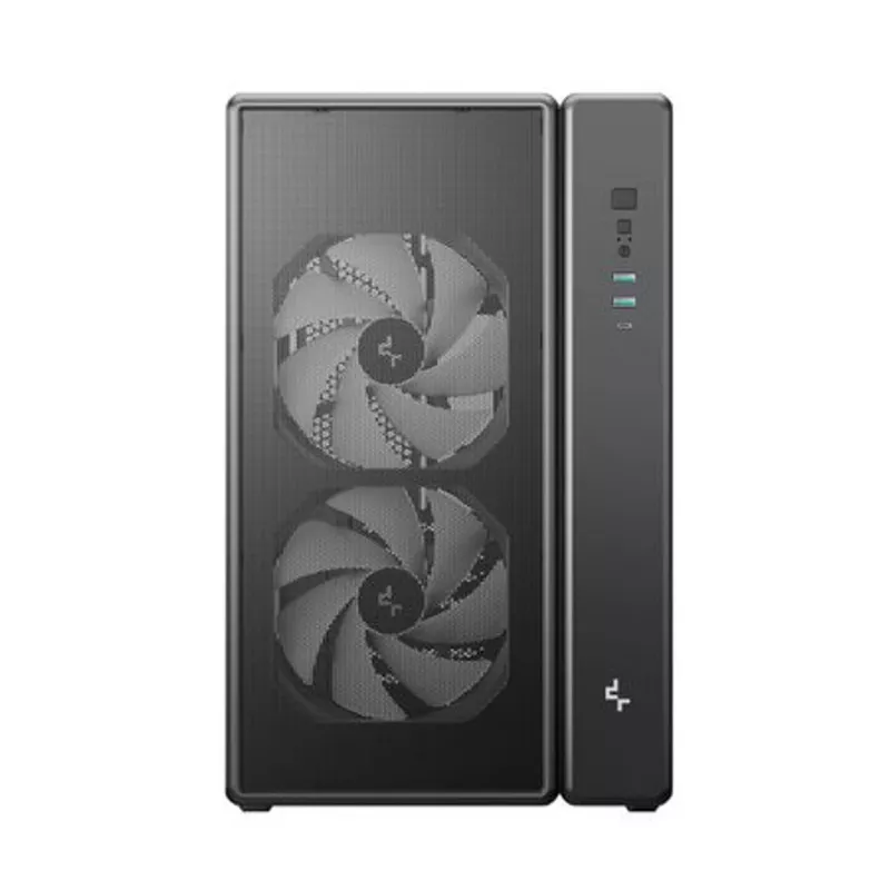 Deepcool CG590 MESH 2F Vidutinio bokšto korpusas - Black, grūdintas stiklas, 2x120mm ventiliatoriai