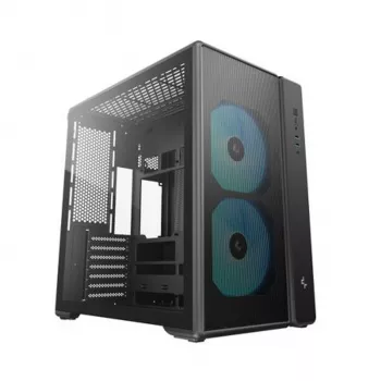 Deepcool CG590 MESH 2F Vidutinio bokšto korpusas - Black, grūdintas stiklas, 2x120mm ventiliatoriai