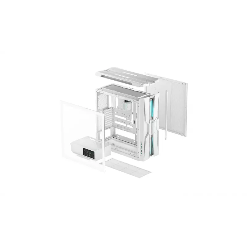 Deepcool GENOME III baltas pilno bokšto korpusas su integruotu 360mm skysčio aušinimu