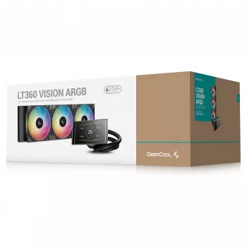 DeepCool LT360 VISION ARGB AIO skystas aušintuvas, 360 mm, juodas