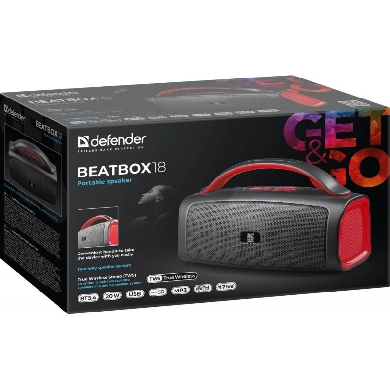 Defender Beatbox 18 20W Bluetooth Garsiakalbis