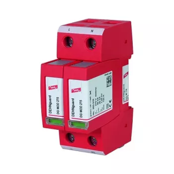 DEHN + SOEHNE DEHNguard M TN275 Pertekliaus įtampos ribotuvas, 2 tipas, 275V, 20kA, DIN bėgelis, raudonas (952200)