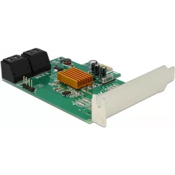DeLOCK 4 prievadų SATA 6Gb/s PCIe 2.0 x1 valdiklio plokštė su Marvell 88SE9215