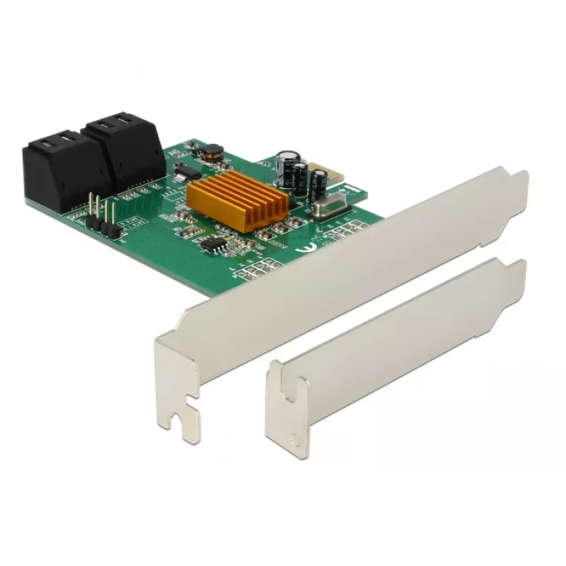 DeLOCK 4 prievadų SATA 6Gb/s PCIe 2.0 x1 valdiklio plokštė su Marvell 88SE9215