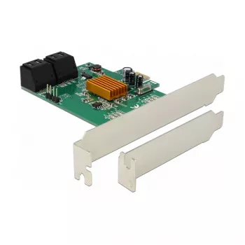 DeLOCK 4 prievadų SATA 6Gb/s PCIe 2.0 x1 valdiklio plokštė su Marvell 88SE9215