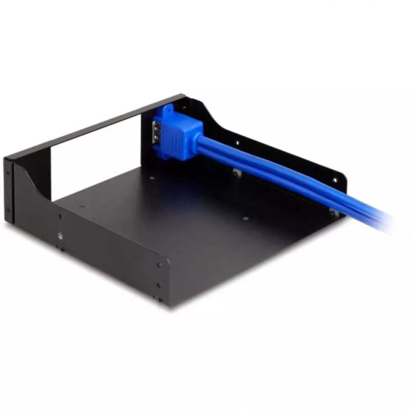 Delock 5,25 colio metalinis tvirtinimo rėmas plono skyriaus mobilaus stovo su USB 5 Gbps (18006)