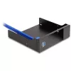 Delock 5,25 colio metalinis tvirtinimo rėmas plono skyriaus mobilaus stovo su USB 5 Gbps (18006)