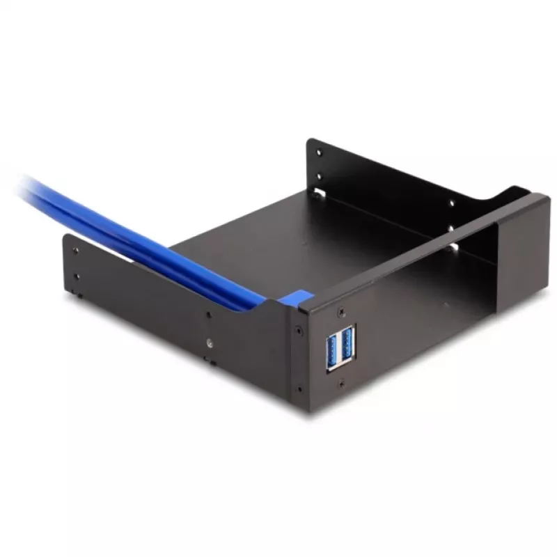 Delock 5,25 colio metalinis tvirtinimo rėmas plono skyriaus mobilaus stovo su USB 5 Gbps (18006)