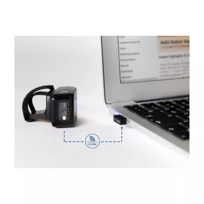 DeLOCK 90508 Nešiojamas 1D/2D brūkšninių kodų skaitytuvas su USB, 2,4 GHz RF ir Bluetooth 4.1
